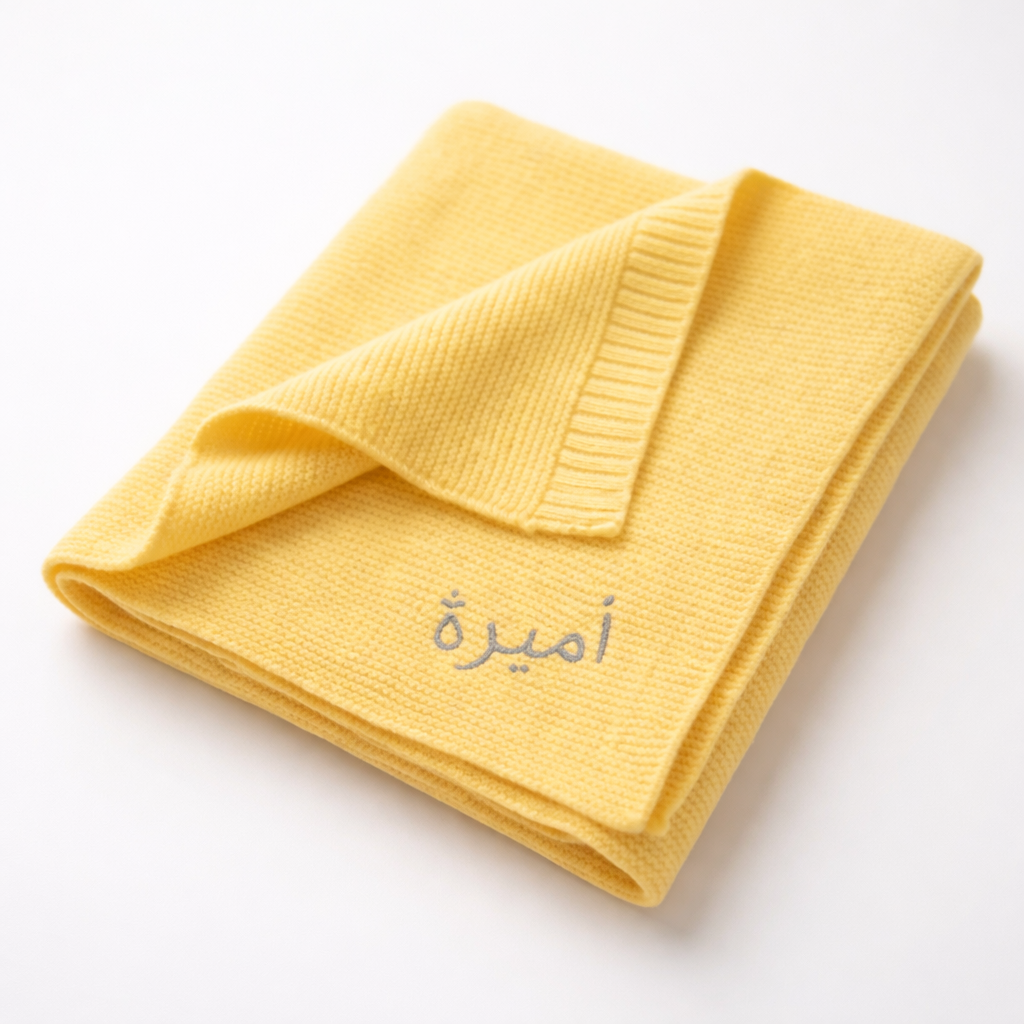 Couverture Bébé en Coton Personnalisée – Prénom & design
