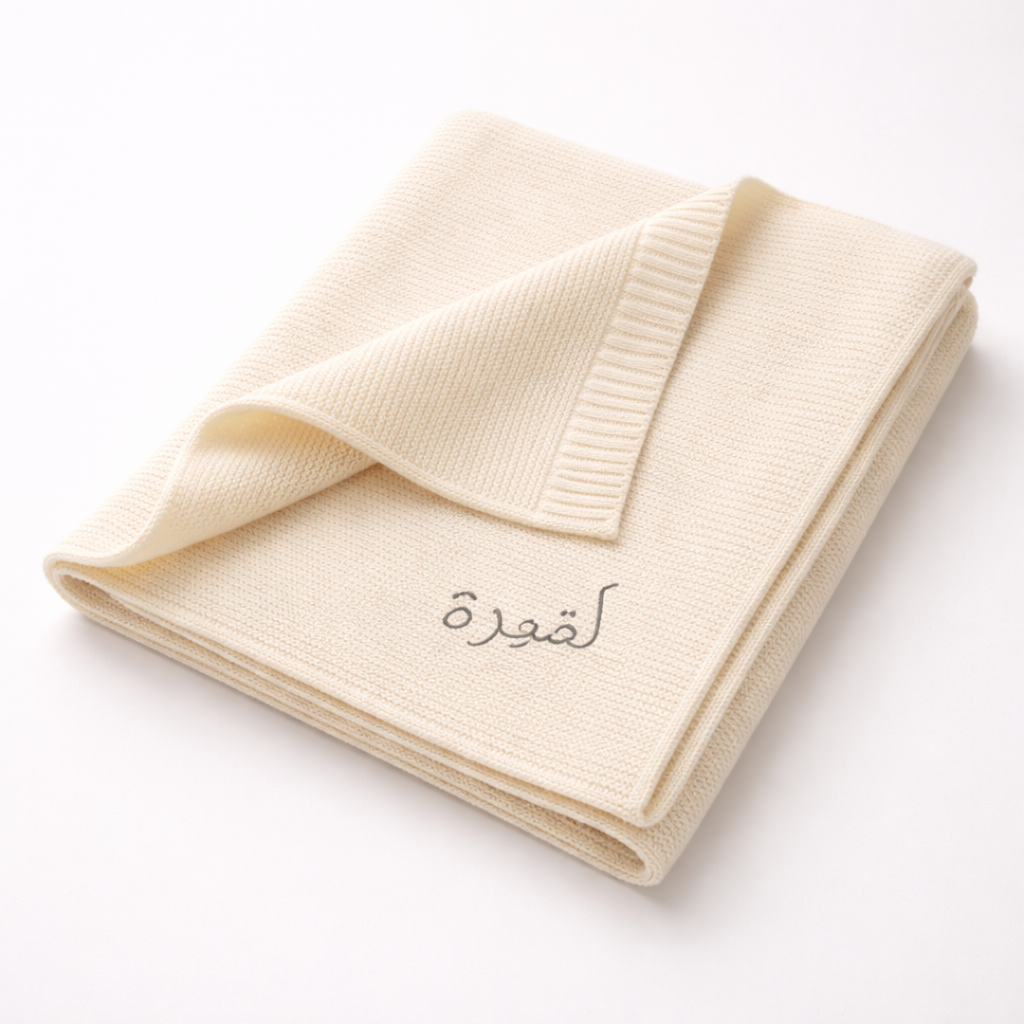 Couverture Bébé en Coton Personnalisée – Prénom & design