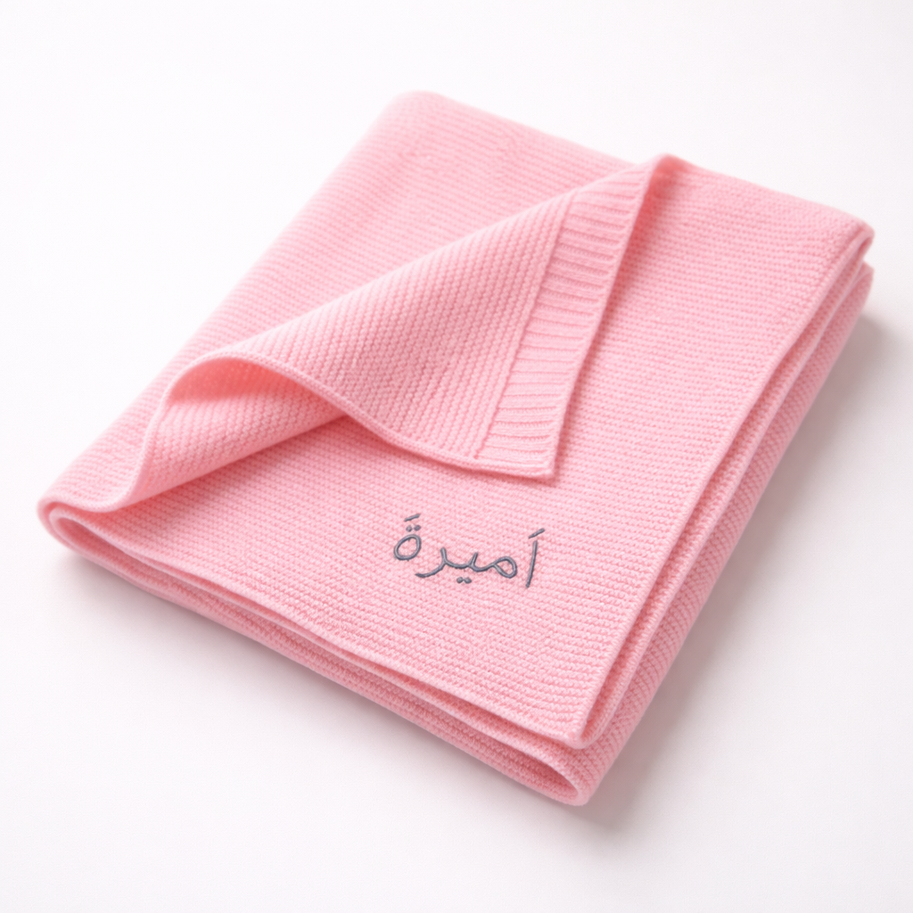 Couverture Bébé en Coton Personnalisée – Prénom & design